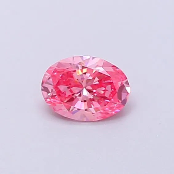 0.31ct Oval Lab Grown Diamond (Colour Fancy Vivid Pink, Clarity VS1, IGI Certified)