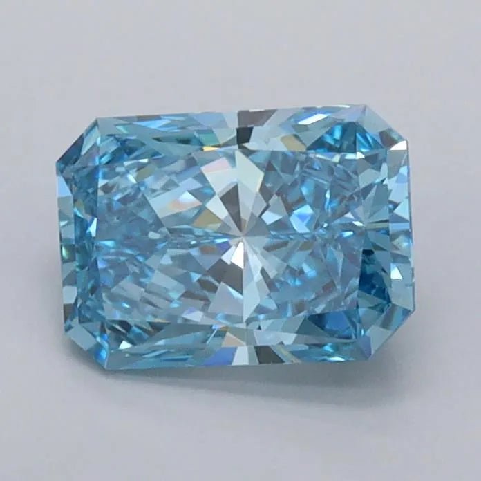 1.00ct Radiant Lab Grown Diamond (Colour Fancy Vivid Blue, Clarity VVS2, IGI Certified) - Diamond Lab Boutique