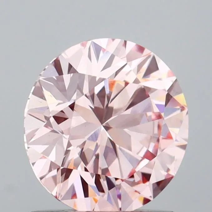 1.04ct Round Lab Grown Diamond (Colour Fancy Intense Pink, Clarity VS1, Cut ID, IGI Certified) - Diamond Lab Boutique