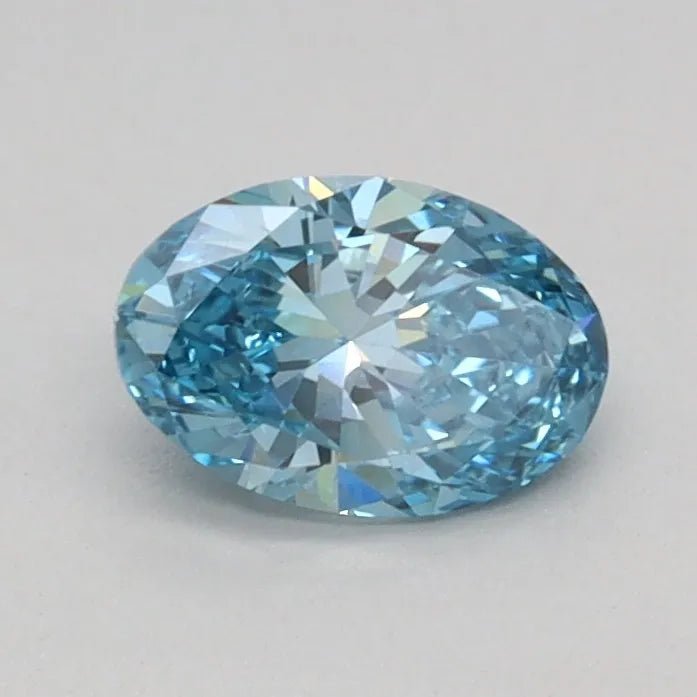 1.30ct Oval Lab Grown Diamond (Colour Fancy Blue, Clarity VVS2, IGI Certified) - Diamond Lab Boutique