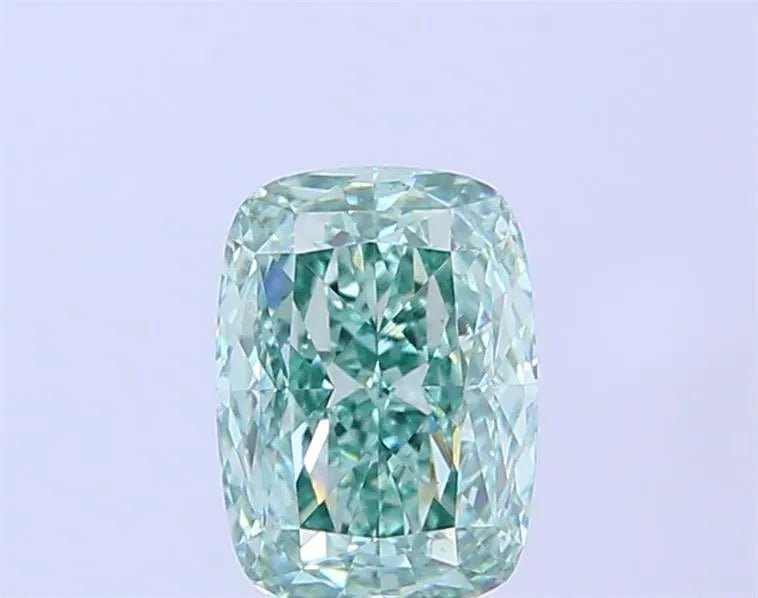 1.74ct Cushion modified Lab Grown Diamond (Colour Fancy Vivid Green, Clarity VVS2, IGI Certified) - Diamond Lab Boutique