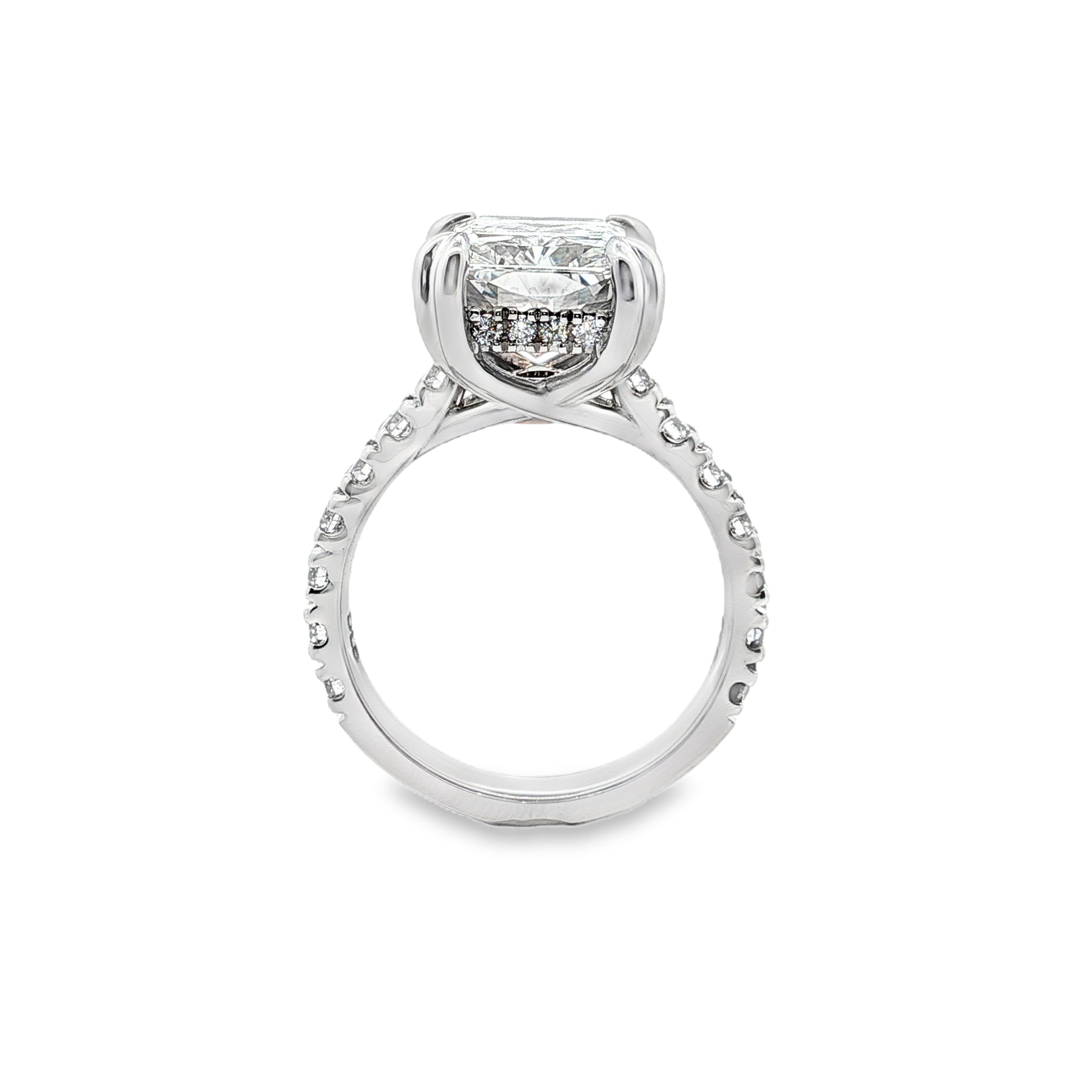7.16ct Radiant Cut Lab-Grown Diamond Ring in 18ct White Gold