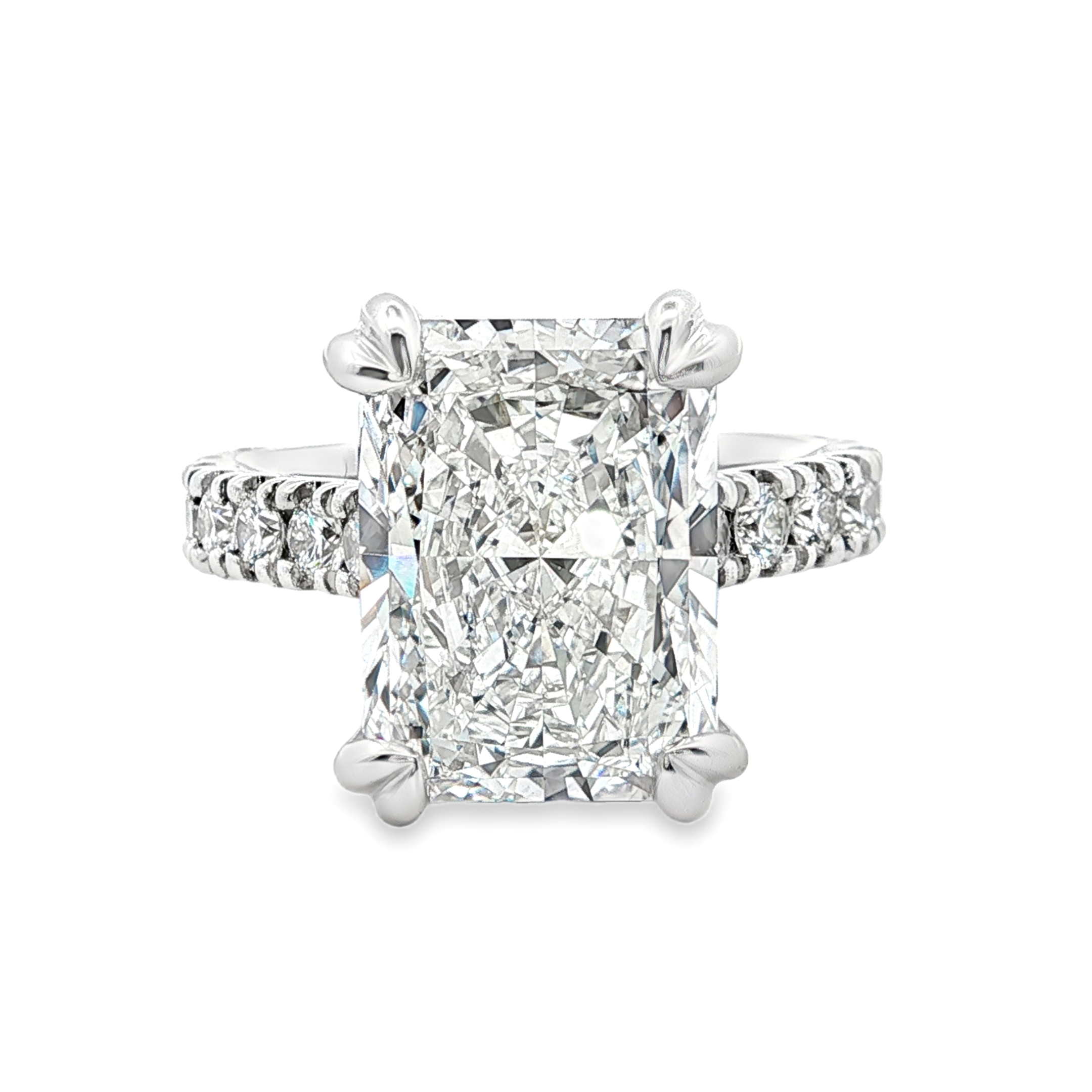 7.16ct Radiant Cut Lab-Grown Diamond Ring in 18ct White Gold