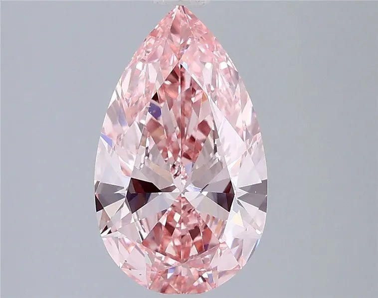 2.01ct Pear Lab Grown Diamond (Colour Fancy Vivid Pink, Clarity VS1, IGI Certified) - Diamond Lab Boutique