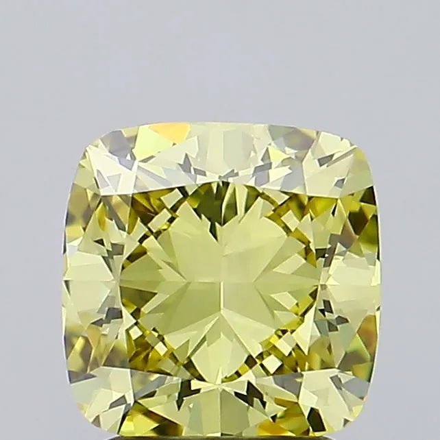 2.04ct Cushion brilliant Lab Grown Diamond (Colour Fancy Intense Yellow, Clarity IF, IGI Certified) - Diamond Lab Boutique