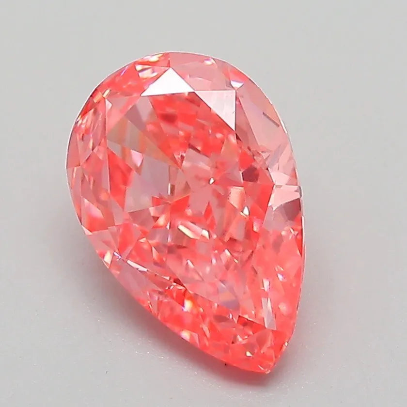 2.08ct Pear Lab Grown Diamond (Colour Fancy Vivid Pink, Clarity VVS2, IGI Certified)