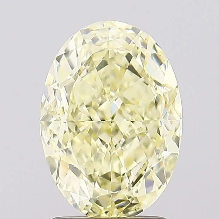 2.10ct Oval Lab Grown Diamond (Colour Fancy Yellow, Clarity VVS2, IGI Certified) - Diamond Lab Boutique