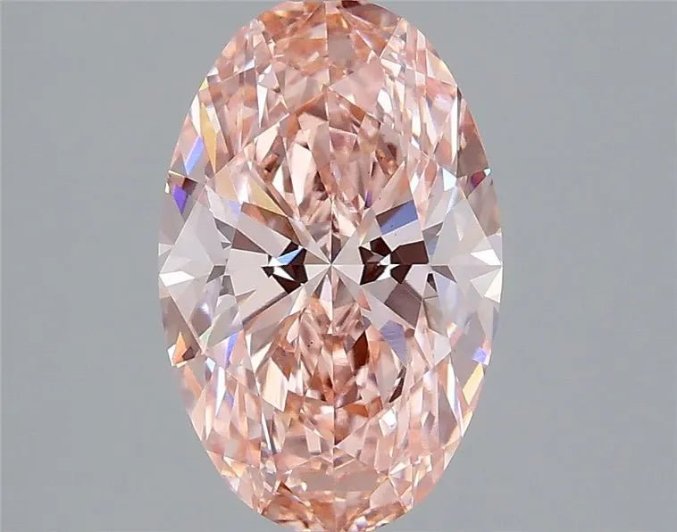 2.51ct Oval Lab Grown Diamond (Colour Fancy Vivid Pink, Clarity VS1, IGI Certified) - Diamond Lab Boutique