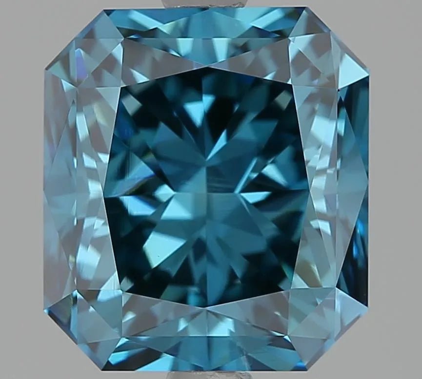 3.19ct Radiant Natural Diamond (Colour Fancy Deep Blue, Clarity VS1, IGI Certified) - Diamond Lab Boutique