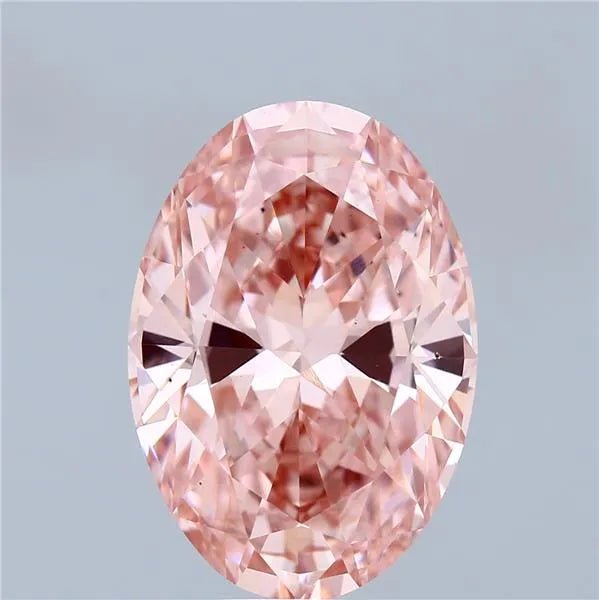 9.04ct Oval Lab Grown Diamond (Colour Fancy Vivid Pink, Clarity VS2, IGI Certified) - Diamond Lab Boutique