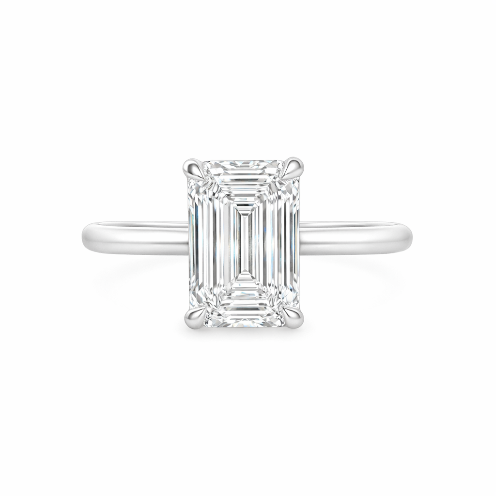 2.05ct Emerald-Cut Lab-Grown Diamond Solitaire Engagement Ring in Platinum