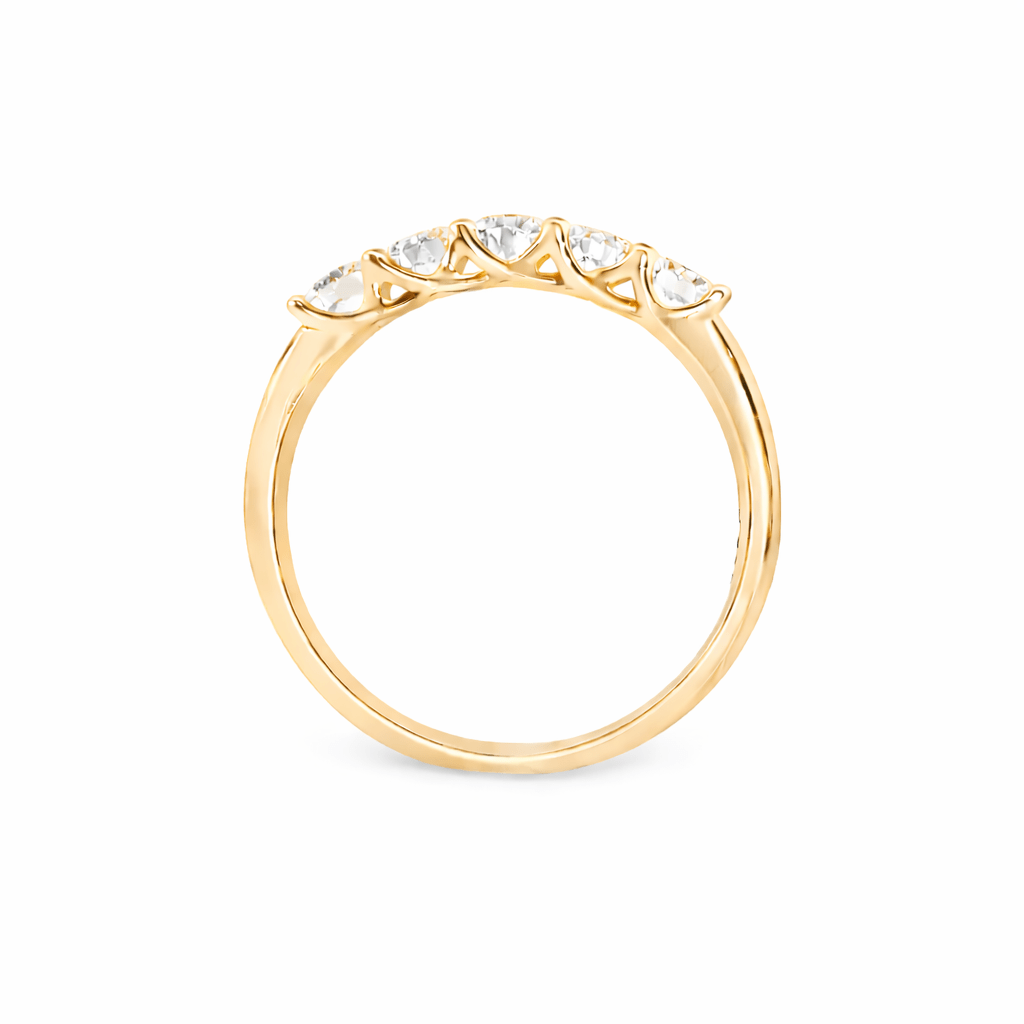 9ct Yellow Gold Round Lab Grown Diamond Wedding Band – 0.70ct TDW - Diamond Lab Boutique