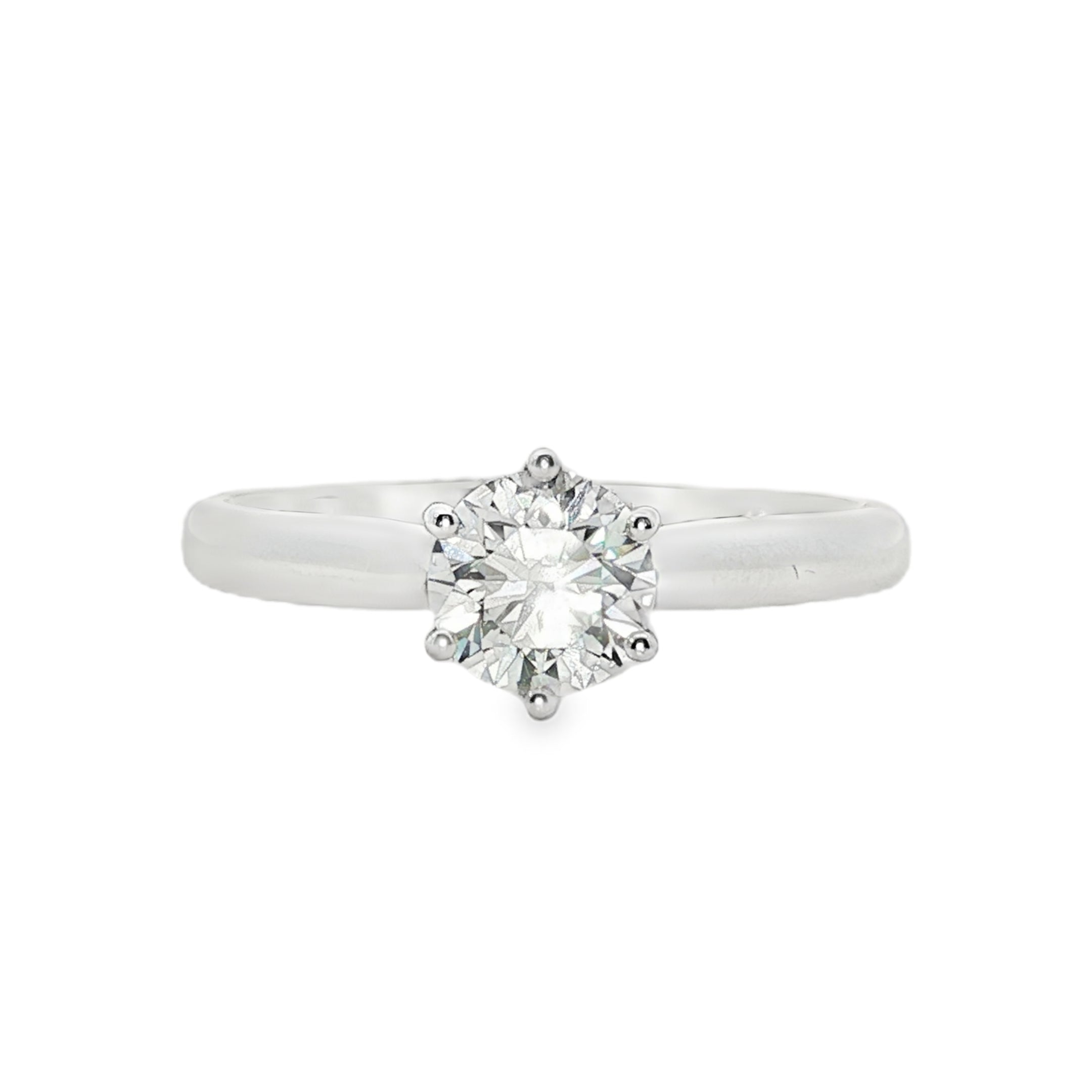 0.72ct Round Lab-Grown Diamond Solitaire Engagement Ring in 9ct White Gold