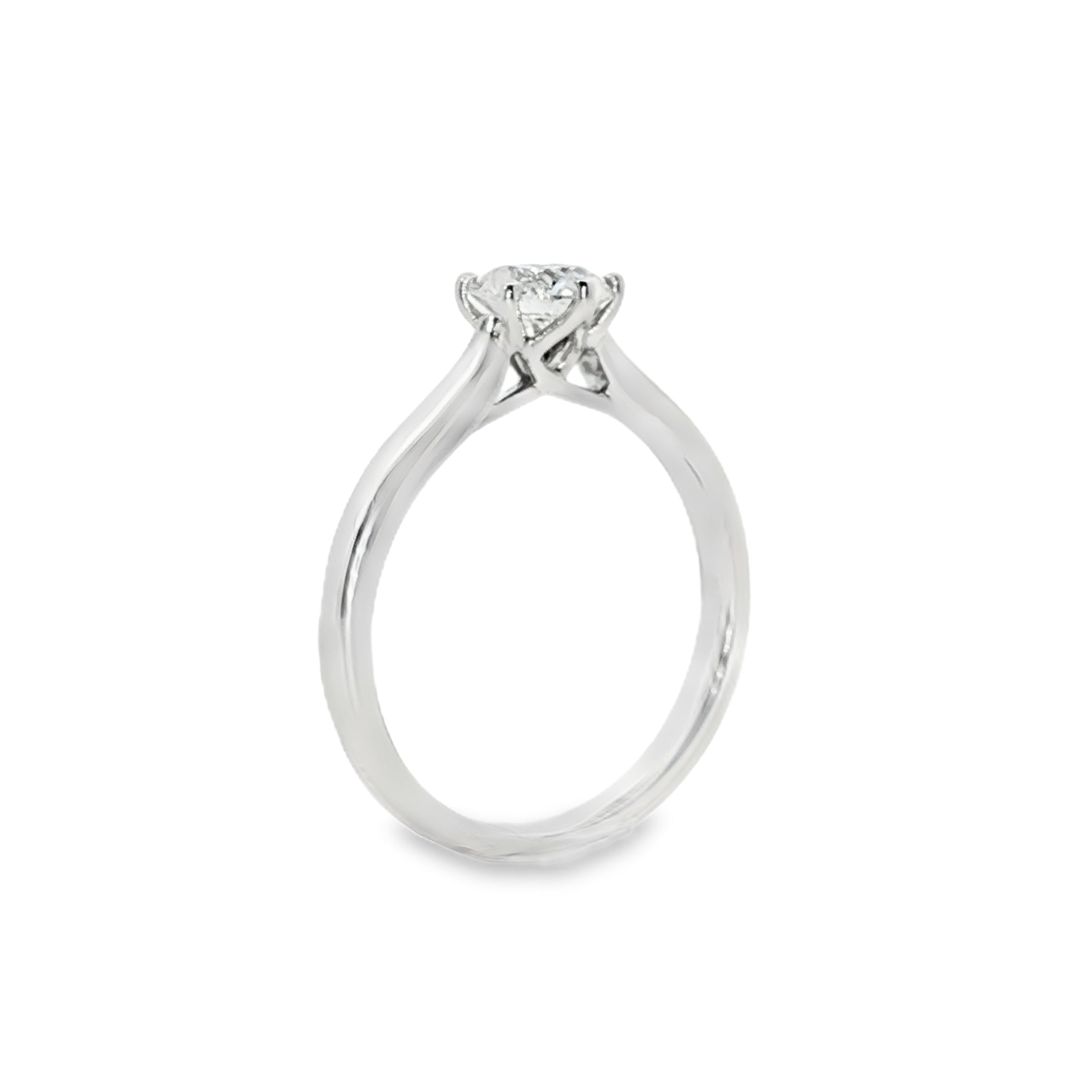 0.72ct Round Lab-Grown Diamond Solitaire Engagement Ring in 9ct White Gold