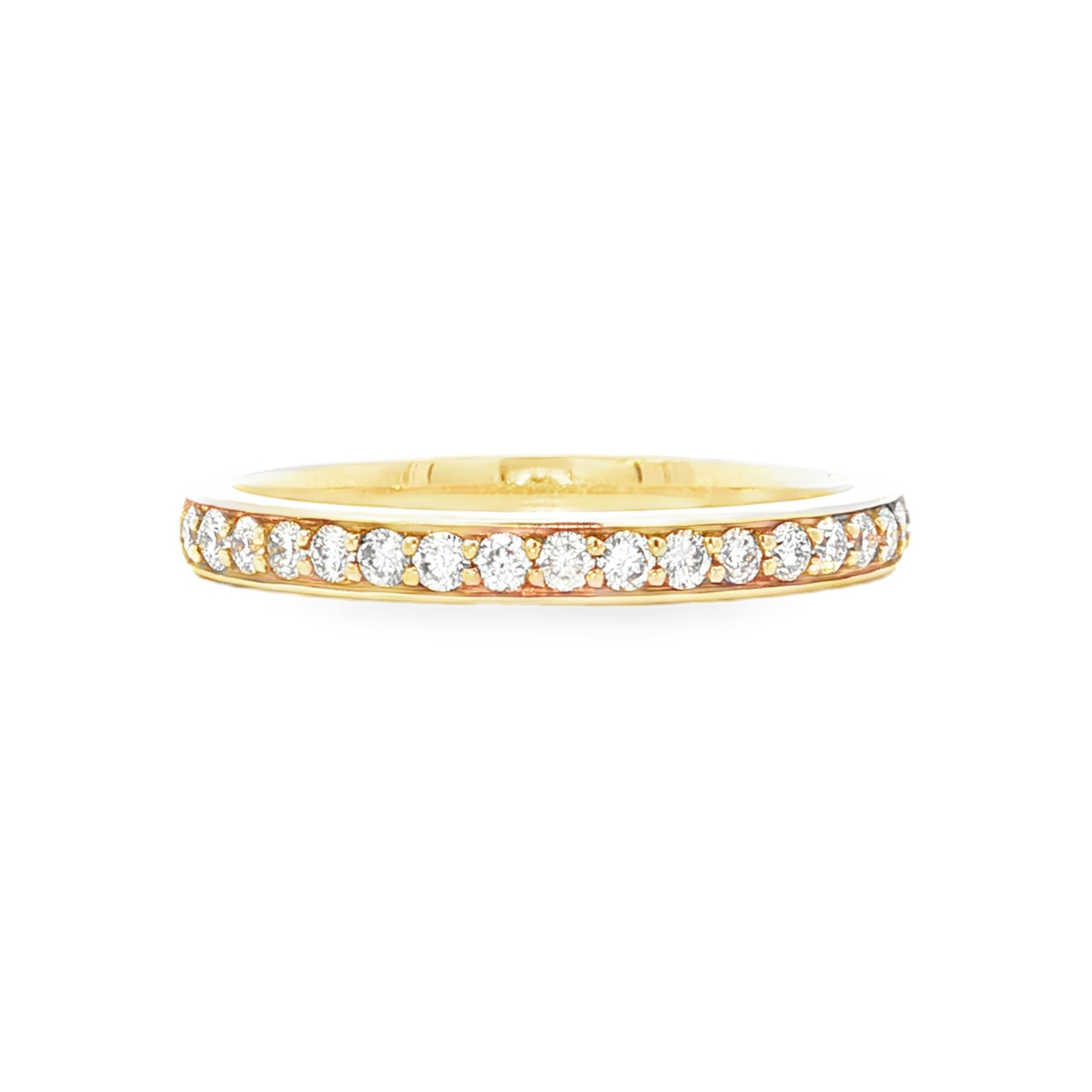 0.25ct Lab-Grown Diamond Grain Set Wedding Band in 9ct Yellow Gold, Round