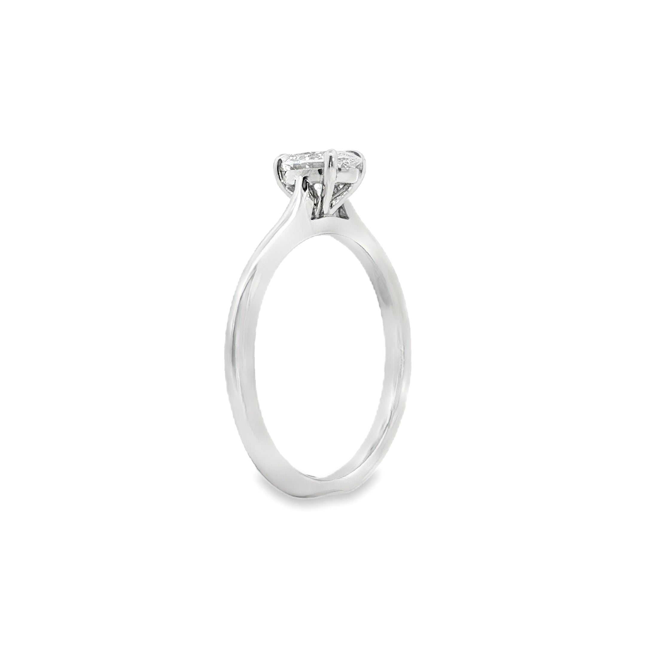 0.50ct Oval Lab-Grown Diamond Solitaire Engagement Ring in 9ct White Gold