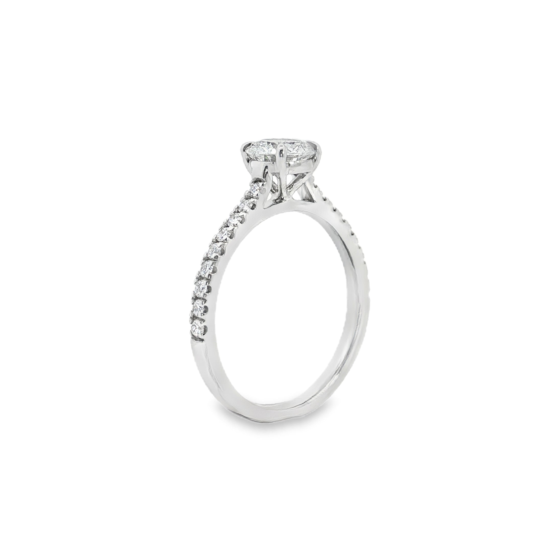 1.00ct Round Lab-Grown Diamond Engagement Ring in 9ct White Gold