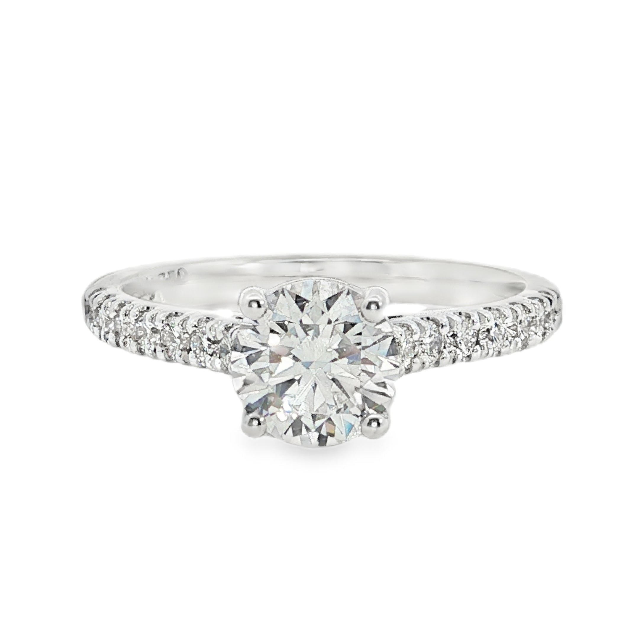 1.21ct Round Lab-Grown Diamond Engagement Ring in 18ct White Gold