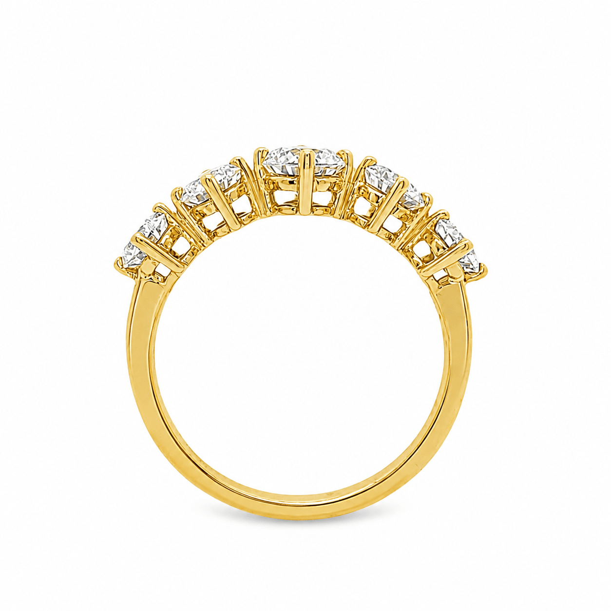9ct Yellow Gold Round Lab Grown Diamond Band – 1.50ct TDW - Diamond Lab Boutique