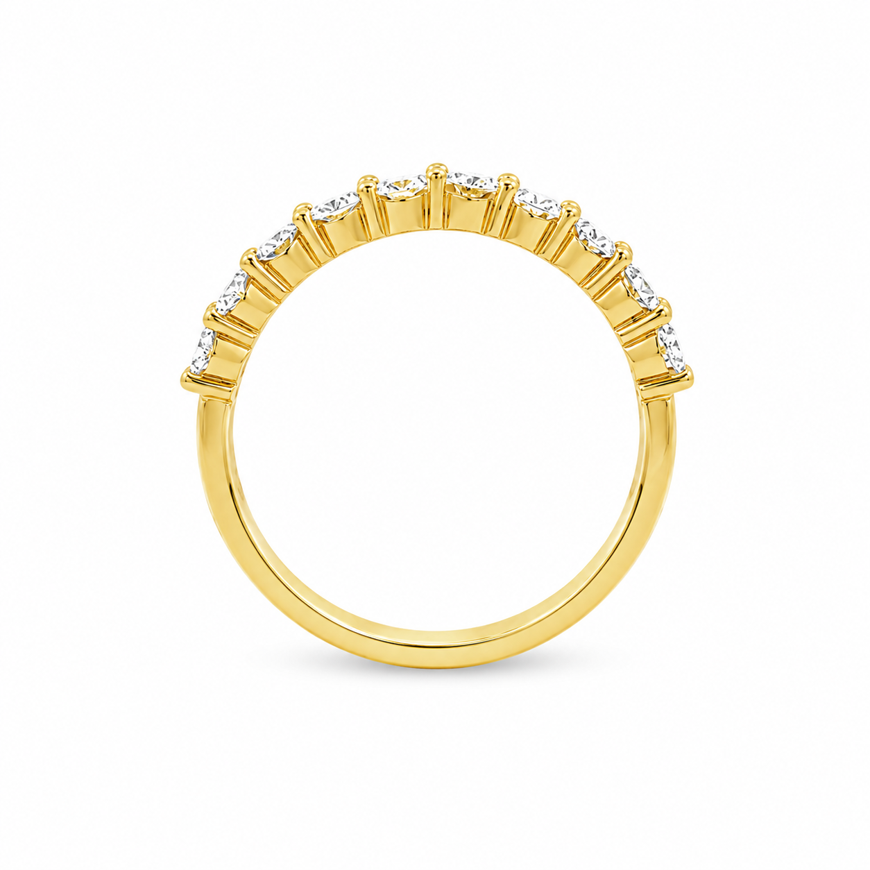 18ct Yellow Gold Oval Lab Grown Diamond Eternity Band – 1.10ct TDW