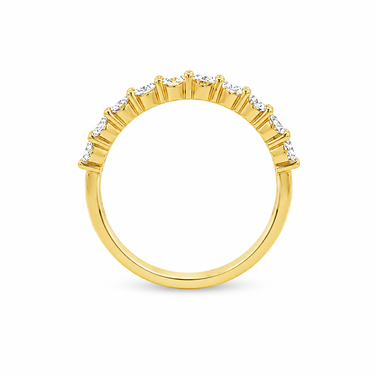 18ct Yellow Gold Oval Lab Grown Diamond Eternity Band – 1.10ct TDW - Diamond Lab Boutique