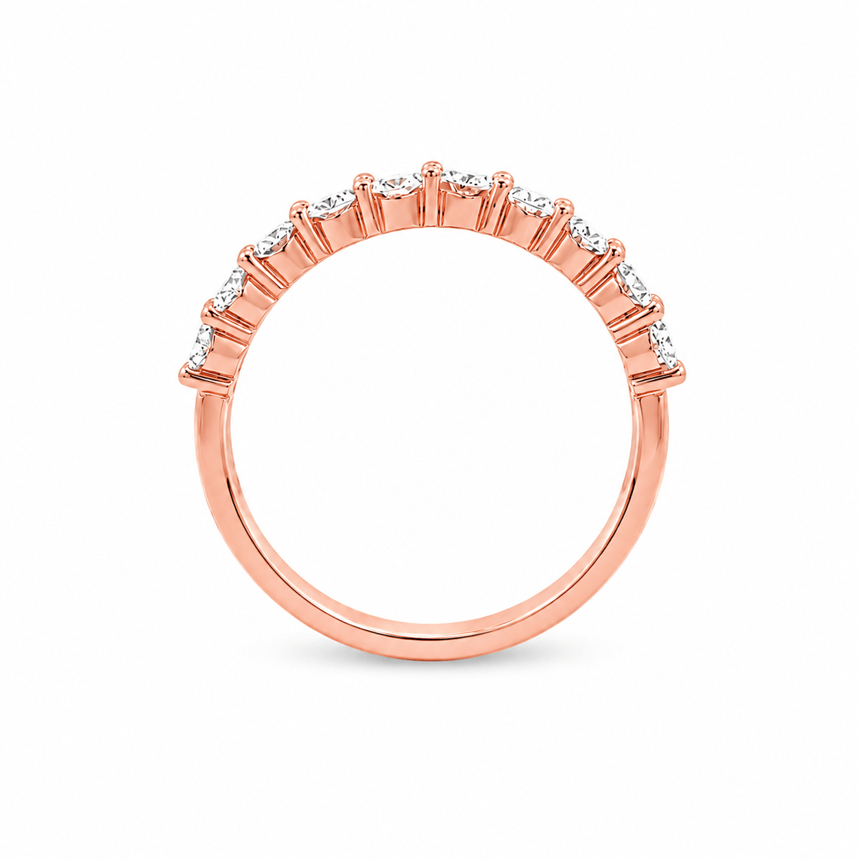 18ct Rose Gold Oval Lab Grown Diamond Eternity Band – 1.10ct TDW