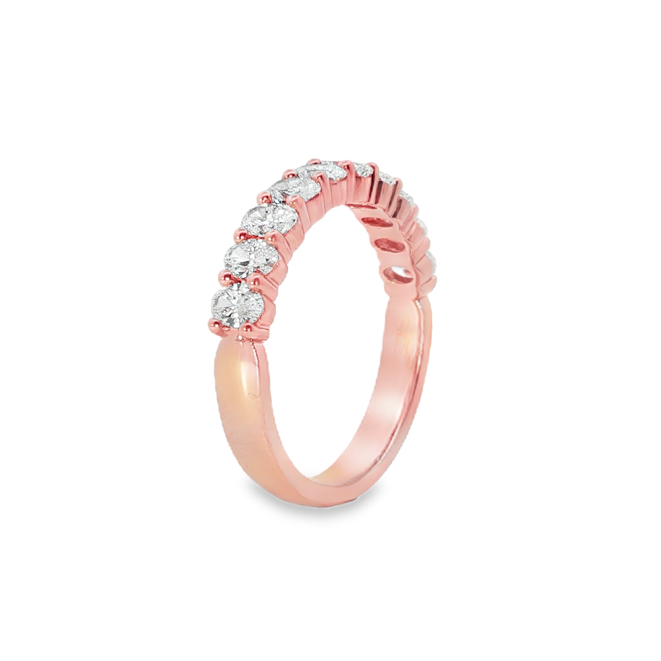 1.10ct Oval Lab-Grown Diamond Band in 9ct Rose Gold