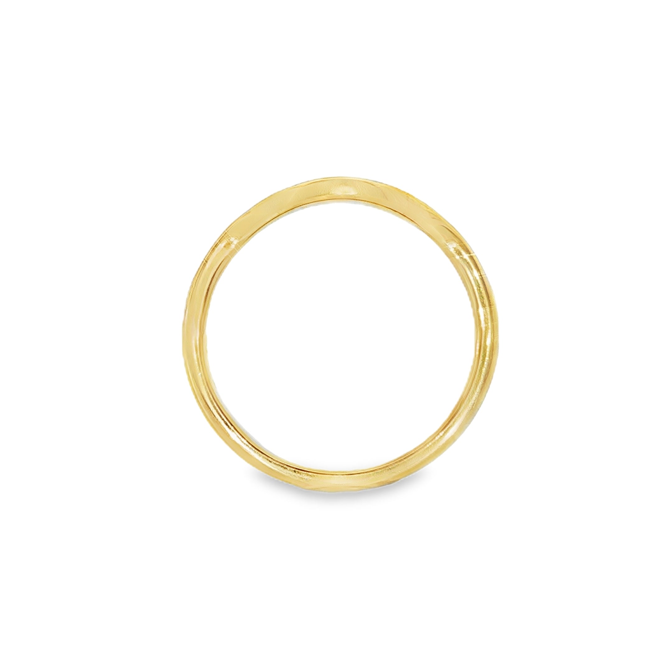 0.20ct Curved Lab-Grown Diamond Wedding Band in 9ct Yellow Gold
