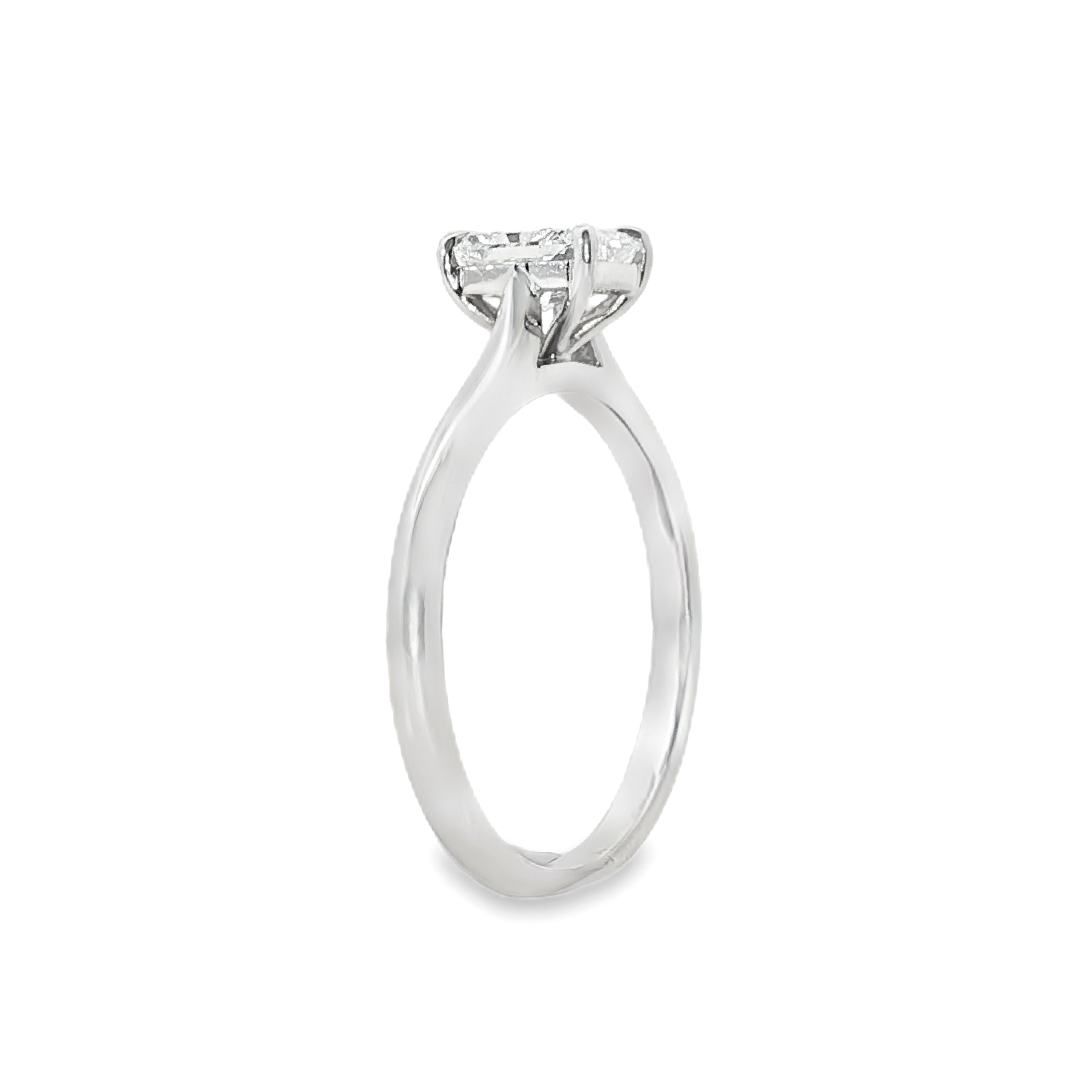 0.74ct Radiant-Cut Lab-Grown Diamond Solitaire Engagement Ring in 9ct White Gold
