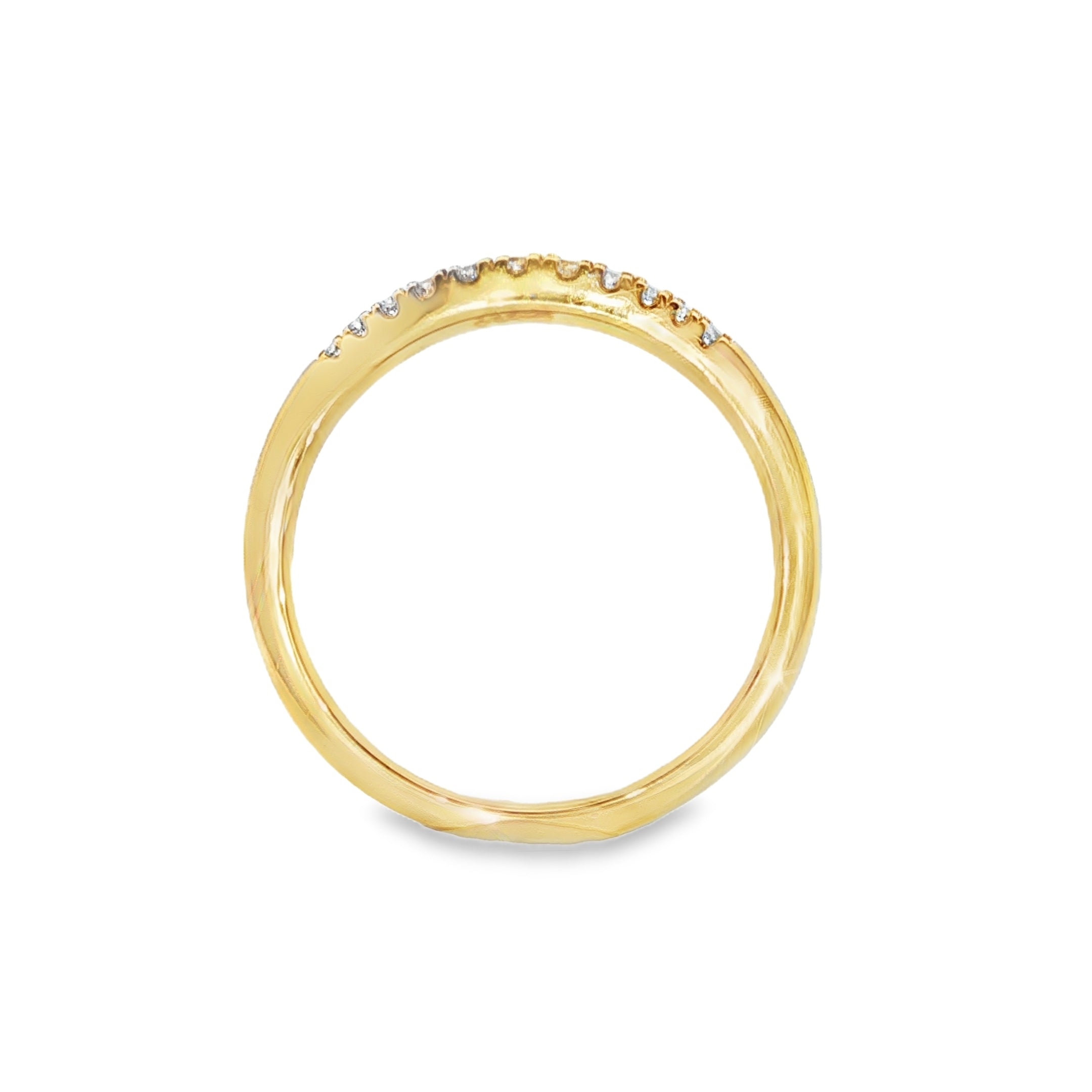 0.20ct Lab-Grown Diamond Double-Row Band in 9ct Yellow Gold