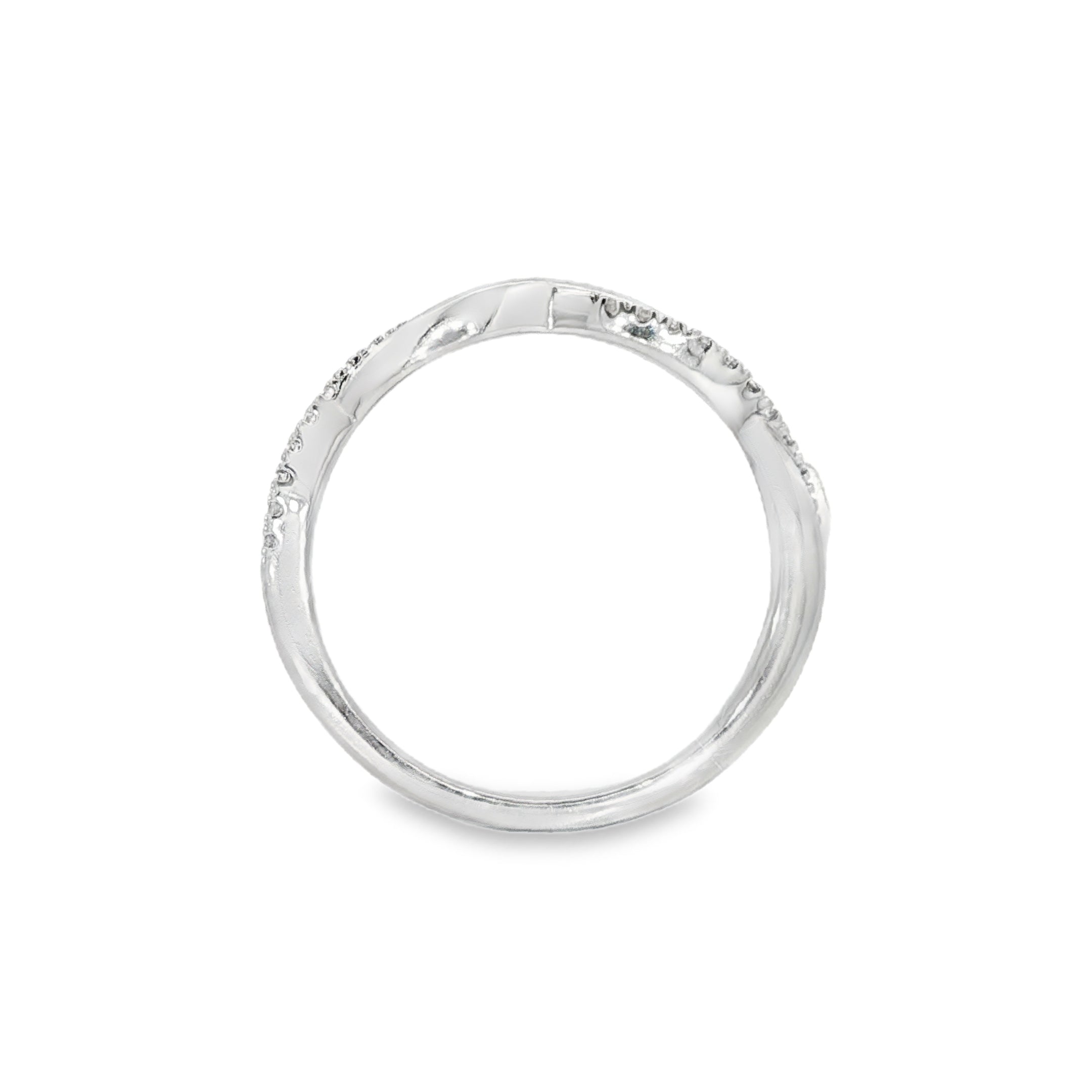 0.11ct Lab-Grown Diamond Twist Band in 9ct White Gold