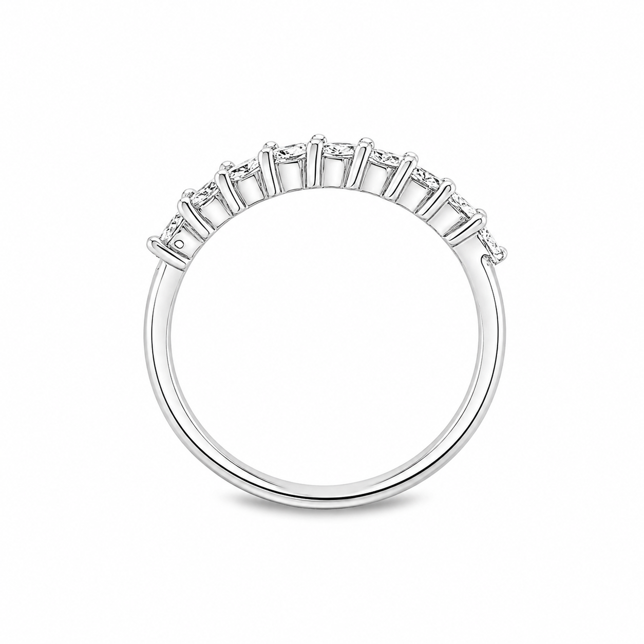 9ct White Gold Marquise Cut Lab Grown Diamond Band – 0.60ct TDW