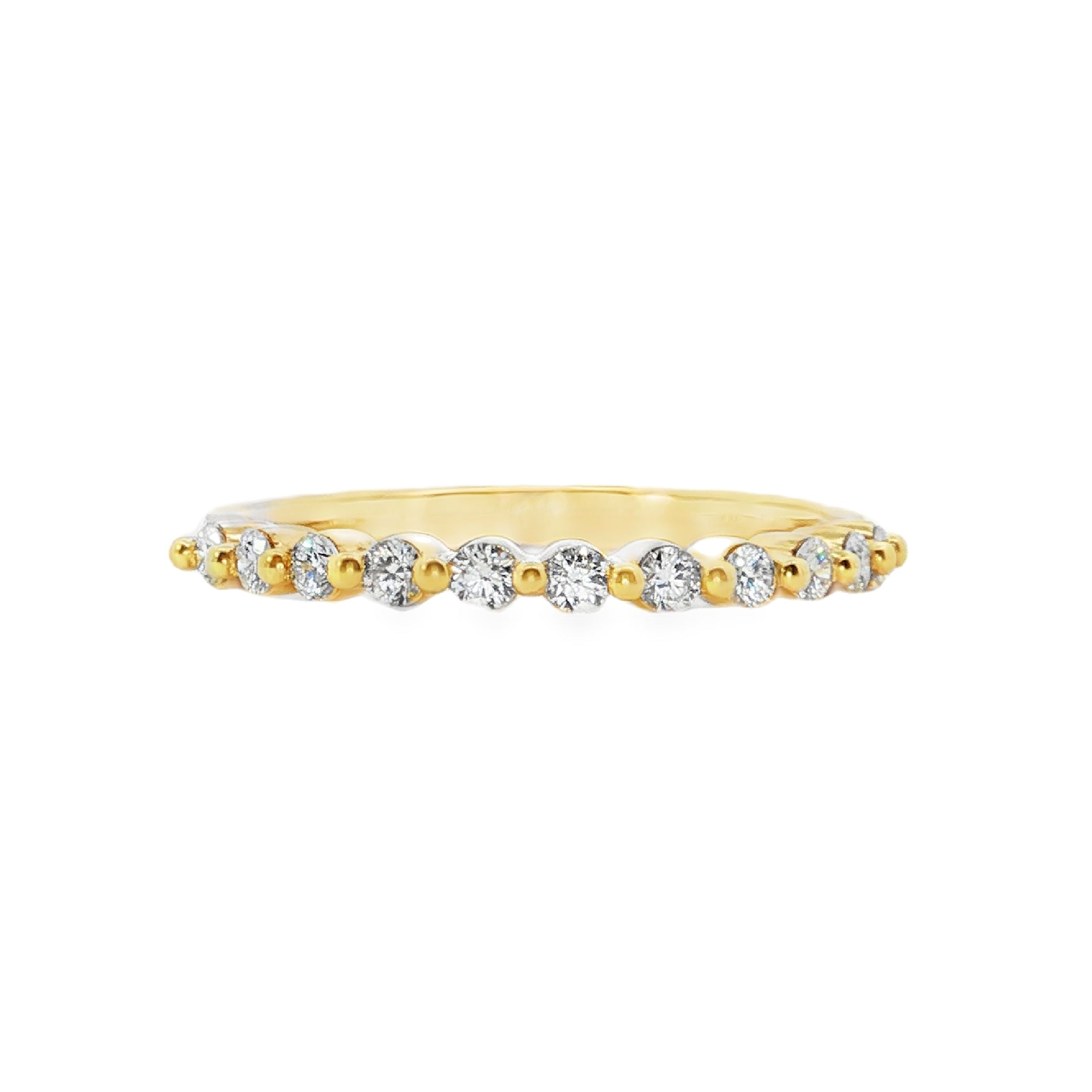 Round Brilliant Lab-Grown Diamond Eternity Band in 18ct Yellow Gold
