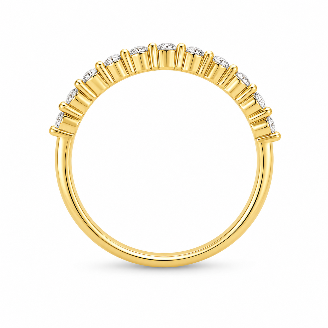 18ct Yellow Gold Round Brilliant Lab Grown Diamond Eternity Band – 0.30ct TDW