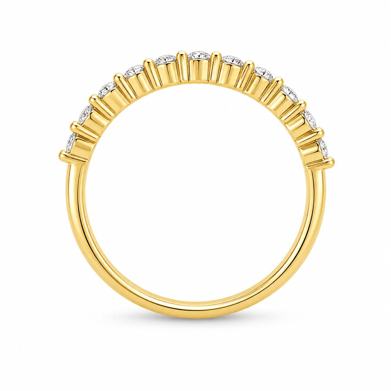 18ct Yellow Gold Round Brilliant Lab Grown Diamond Eternity Band – 0.30ct TDW - Diamond Lab Boutique