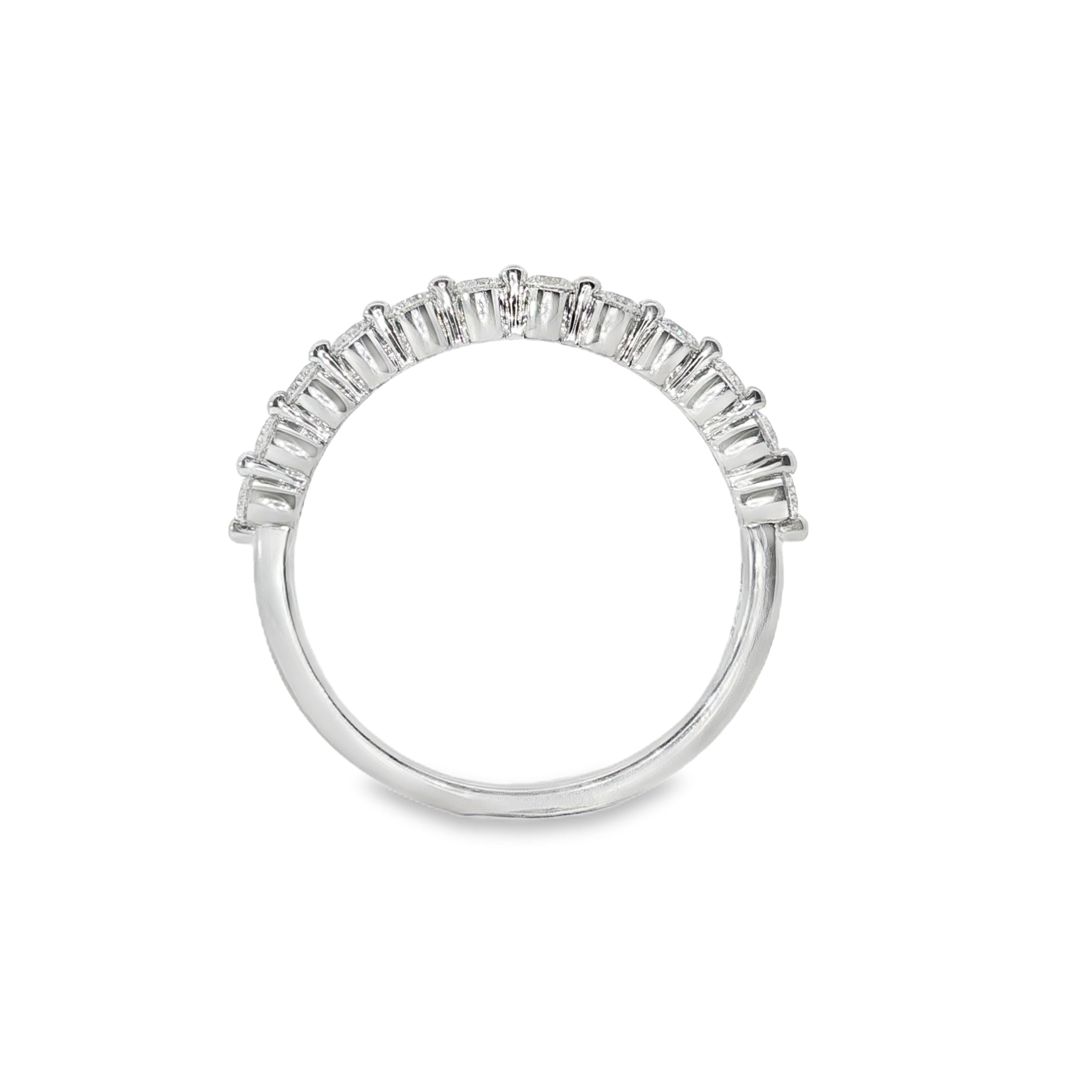 Lab-Grown Diamond Eternity Band in 9ct White Gold, Round Brilliant