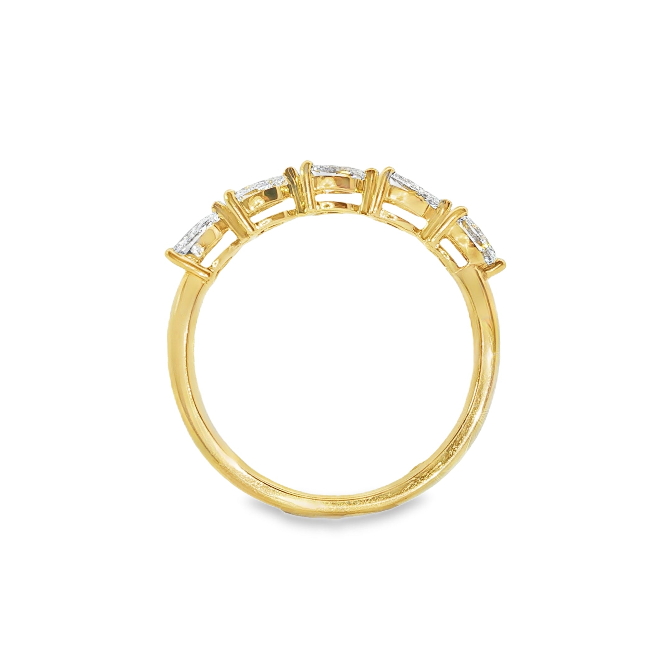 0.55ct Lab-Grown Diamond Eternity Band in 9ct Yellow Gold, Pear Cut