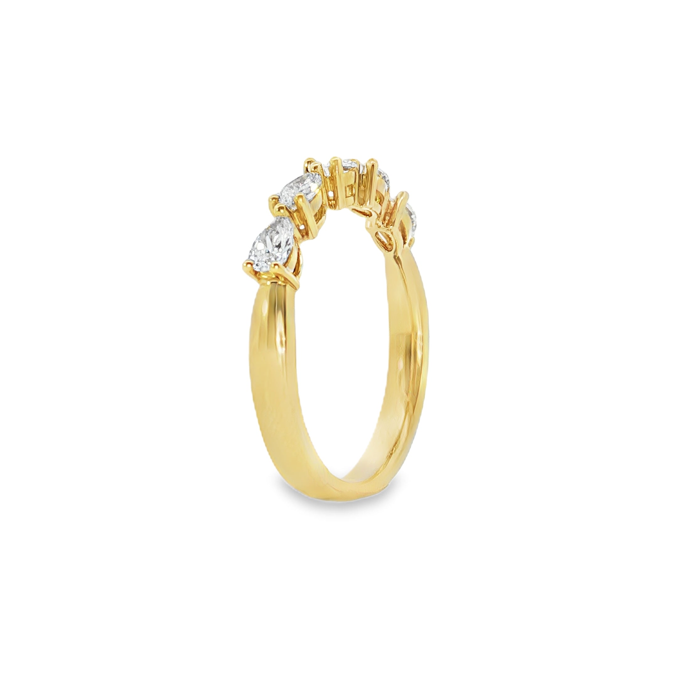 0.55ct Lab-Grown Diamond Eternity Band in 9ct Yellow Gold, Pear Cut