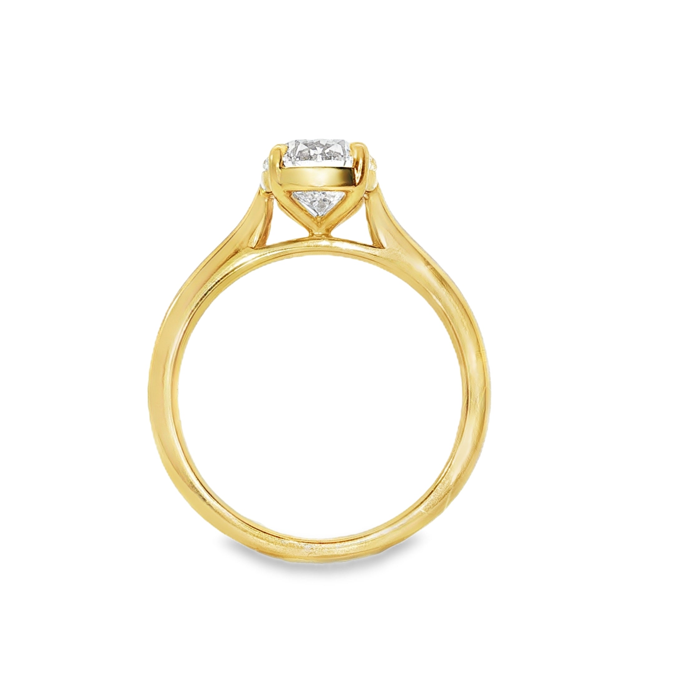 18ct Yellow Gold 2.0ct Pear Cut Lab grown Diamond Solitaire Ring