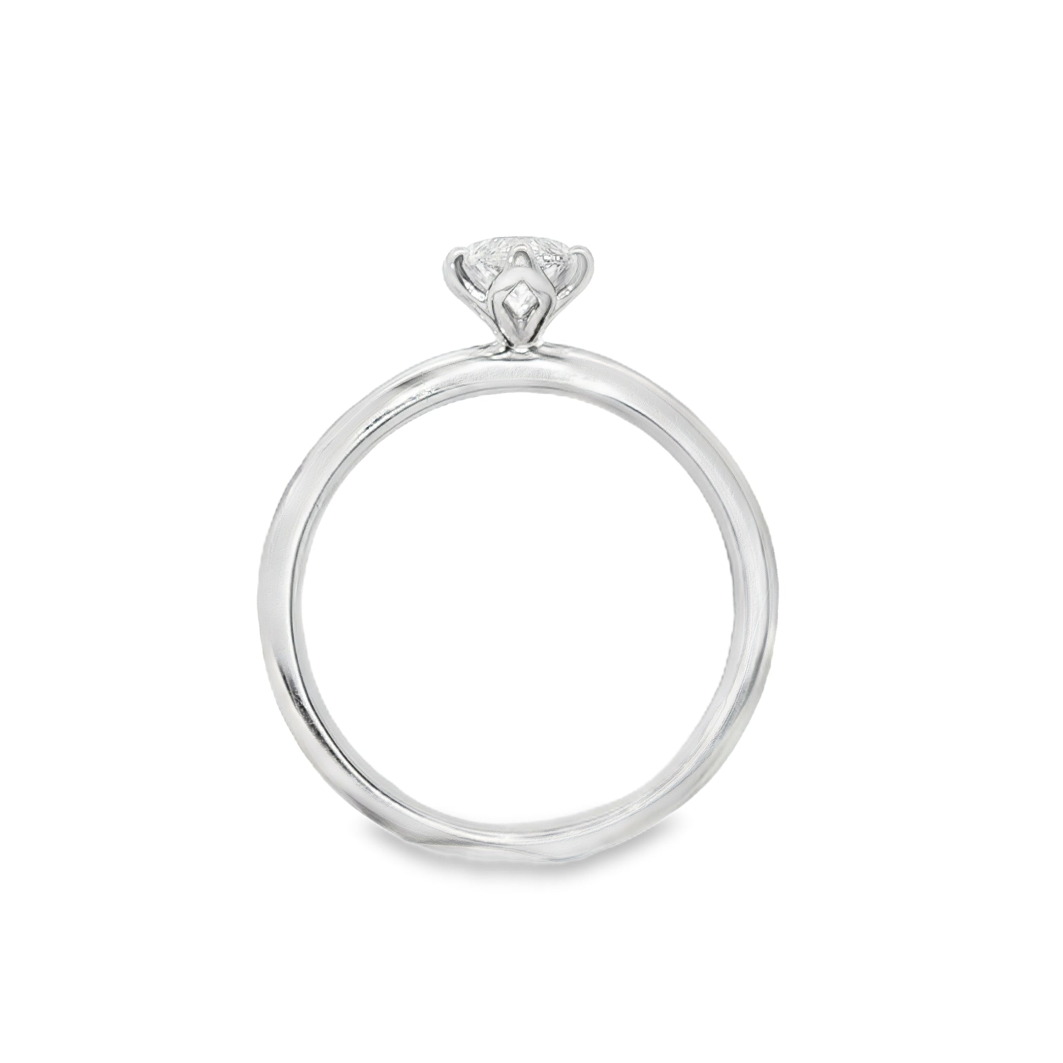 18ct White Gold Marquise Cut Lab Grown Diamond Solitaire Ring – 1.00ct TDW