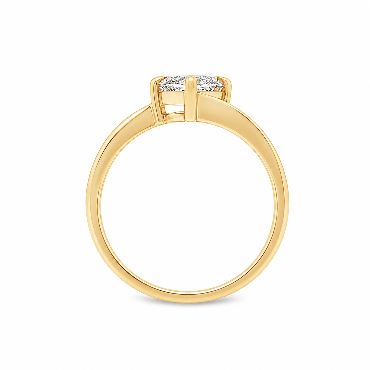 9ct Yellow Gold Marquise Cut Lab Grown Diamond Cross Over Shoulder Ring – 2.02ct TDW - Diamond Lab Boutique