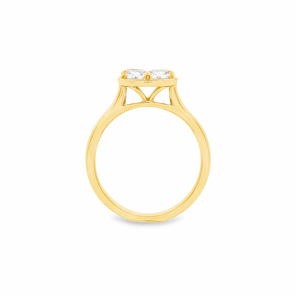 9ct Yellow Gold 4 Eagle Claw Set Round Cut Lab Grown Diamond Georgian Style Solitaire Ring – 2.00ct TDW