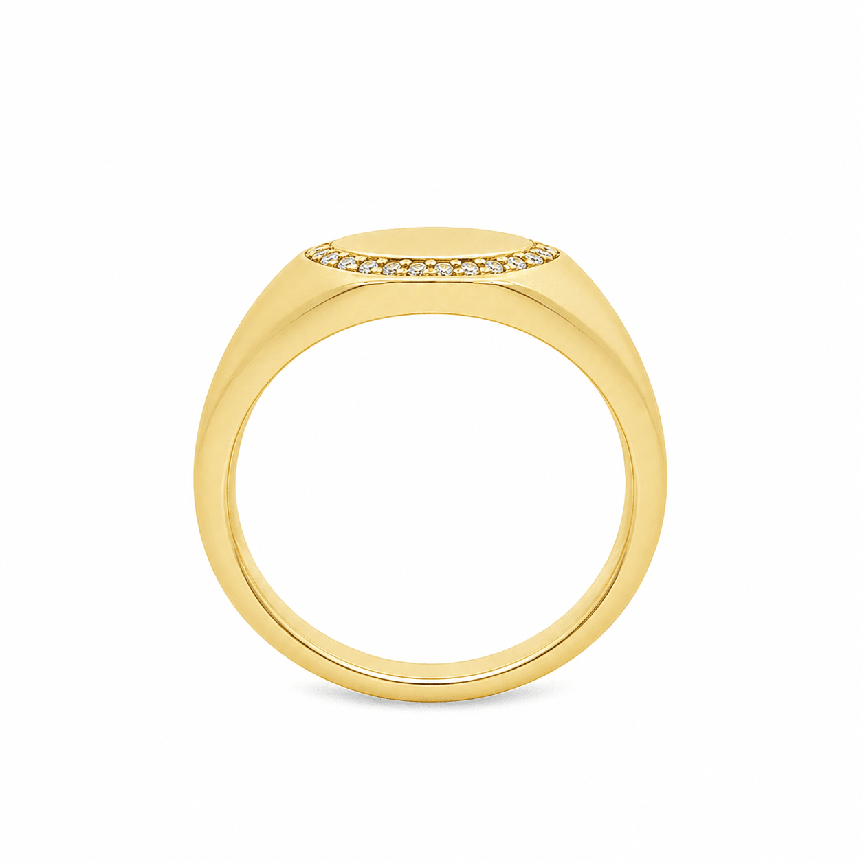 9ct Yellow Gold Lab Grown Diamond “A” Initial Ring – 0.10ct TDW - Diamond Lab Boutique