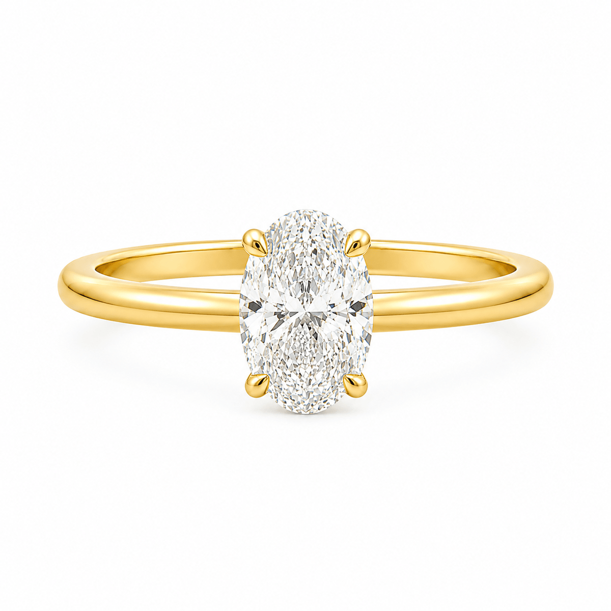 Audrey ready to wear lab grown diamond engagement ring with cathedral shoulders