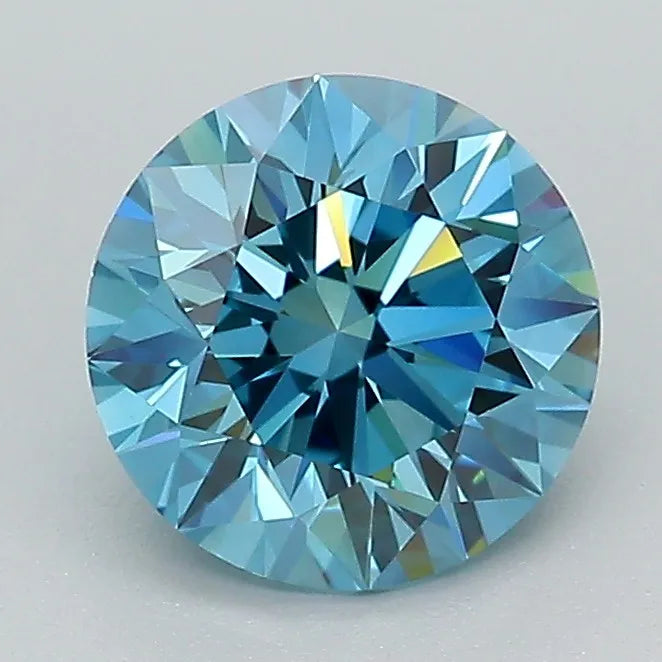 1.51ct Round Lab Grown Diamond (Colour Fancy Vivid Blue, Clarity VS1, Cut EX, IGI Certified)