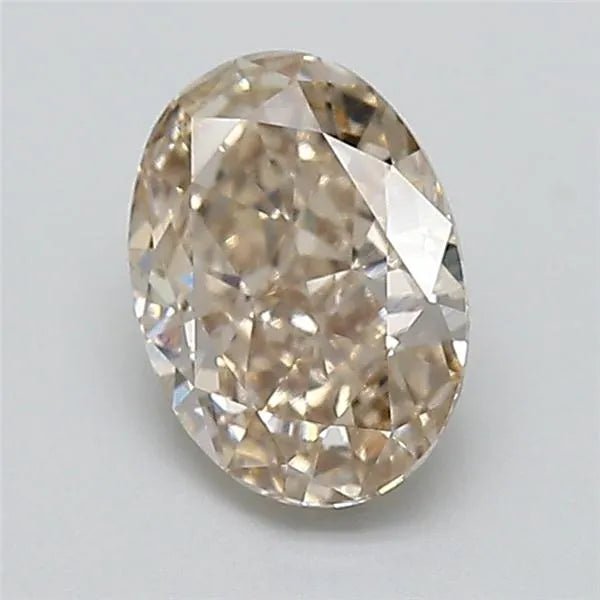 1.57ct Oval Lab Grown Diamond (Colour Very Light Brown, Clarity VVS2, IGI Certified)