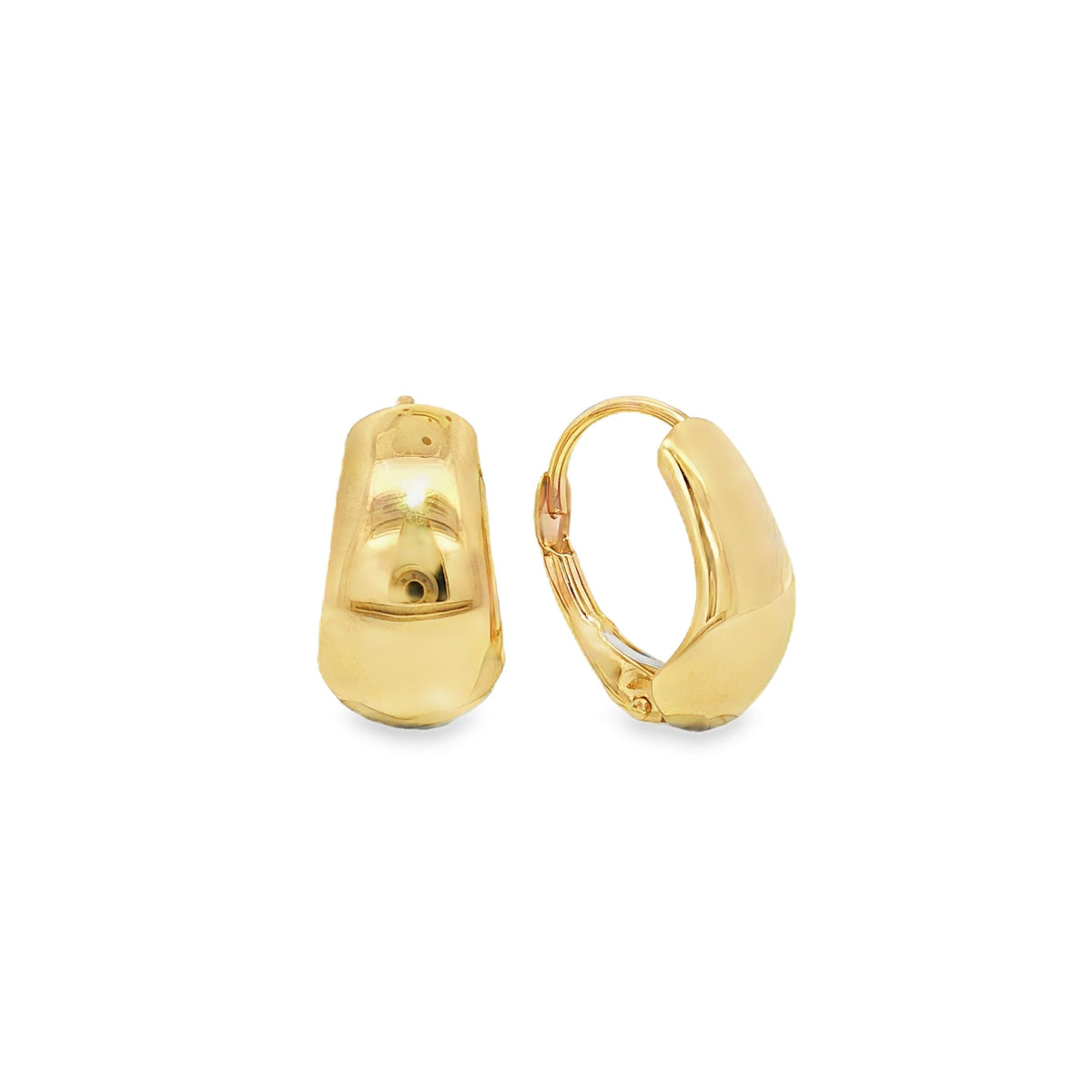 9ct Yellow Gold Wide Hoop Earrings