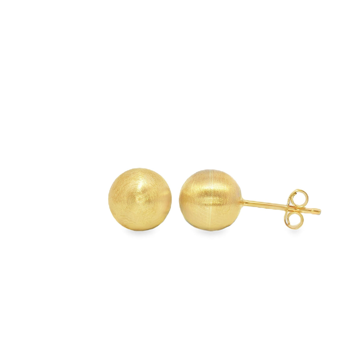 9ct Yellow Gold 8mm Ball Stud Earrings