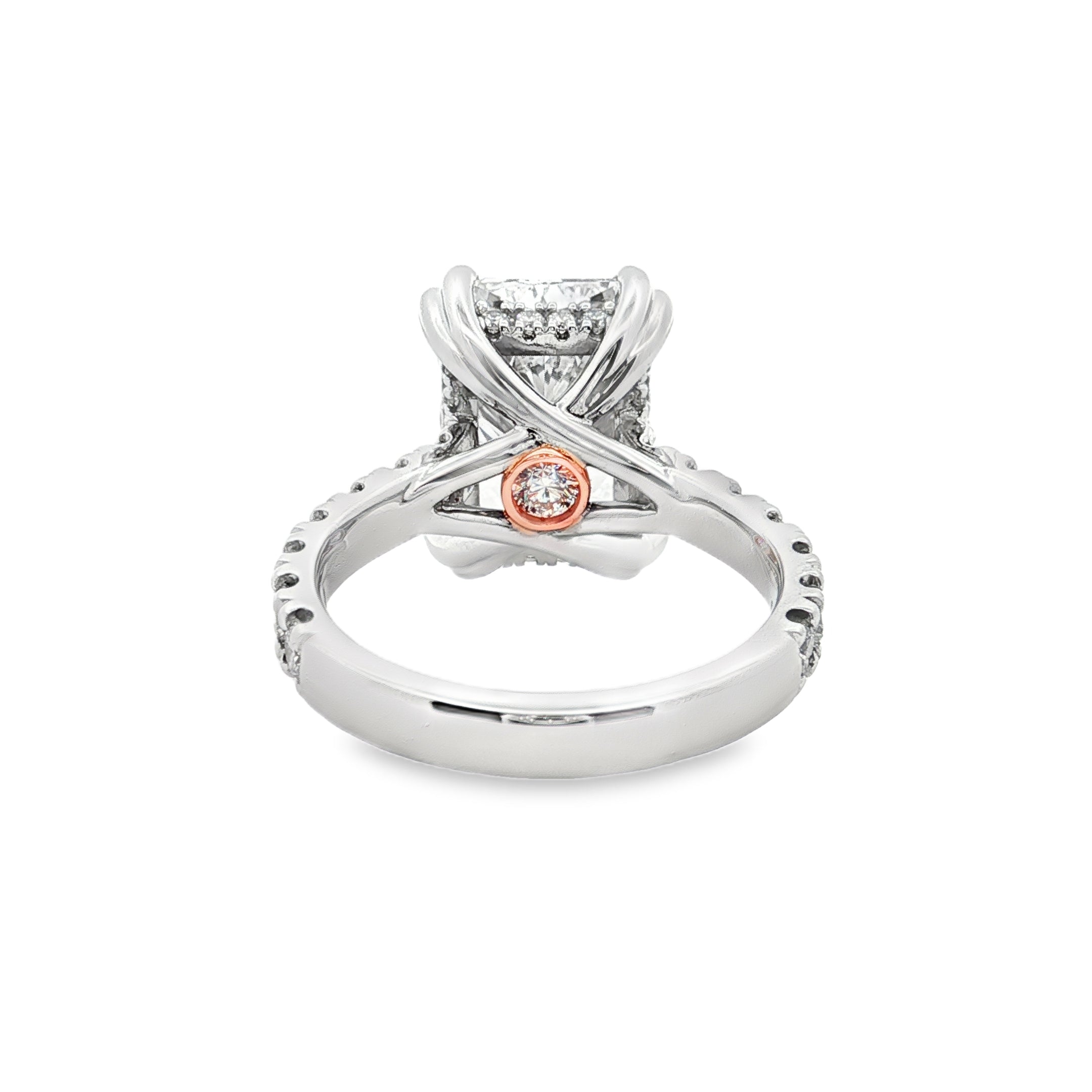 7.16ct Radiant Cut Lab-Grown Diamond Ring in 18ct White Gold