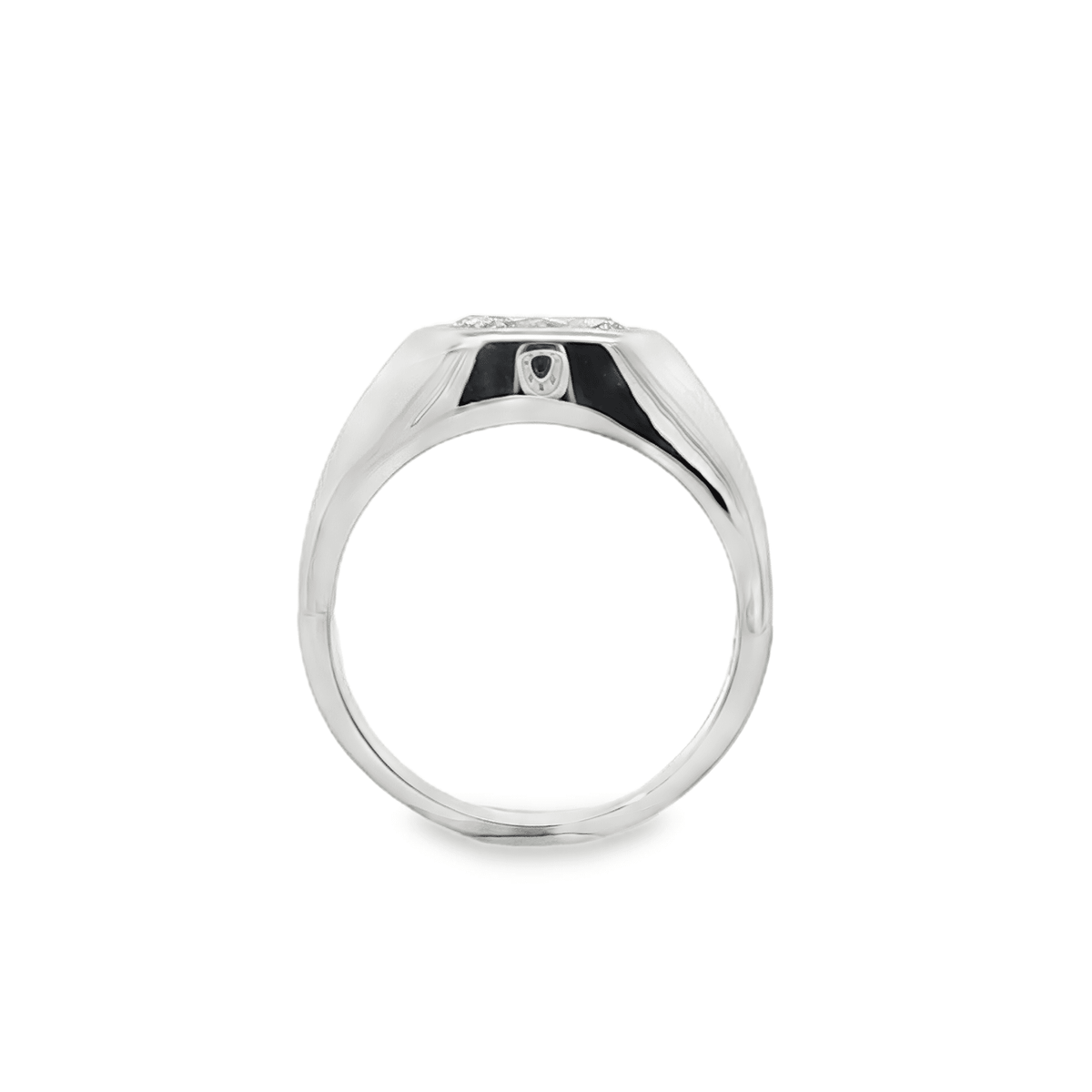 9ct White Gold 1.52ct Oval Cut Bezel Set Solitaire Engagement Ring